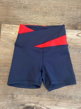 Five Women's Navy and Red Athletic Shorts NWOT size XXS